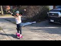 First time skateboarding girl (age 7)