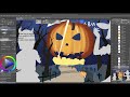 osu! Halloween 2023 Fanart Contest Process Timelapse | CSP