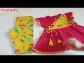 New Angrakha Style Baby Umbrella Frock Design Cutting and Stitching/New baby frock design.