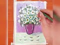 How to Paint Flower Vase| Vase Flower Painting | Painting a Bouquet of Daisies in a Purple Vase