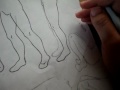 How to draw men's legs: Side