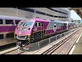 MBTA Cab car 1857 fly by at North Quincy with a crossing sequence!