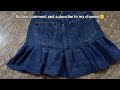 DIY DENIM PLEATED MINI SKIRT| Y2K| Denim Ruffle Mini Skirt👖✂️