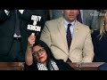 Rashida Tlaib holds ‘war criminal’ sign as Netanyahu addresses Congress