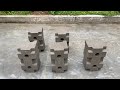 Process Of Creating Cement Lego Bricks - Jointed Bricks Without Mortar