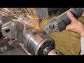 How a broken crankshaft of a truck is assembled in 2 pieces has never been seen before