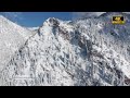 4K Winter Aerial view of Elati-Pertouli in Pindos mountains of Greece