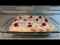Ambrosia Salad recipe that is tasty and refreshing on a hot summer day