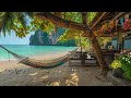 Summer Tropical Beach Environment - Dreamy Bossa Nova Jazz & Gentle Ocean Waves for Relaxation 🎶