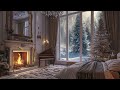 Peaceful Piano and Crackling Fire ASMR | Royal Bedroom Ambiance | Cozy Winter Night | Relaxing Sleep