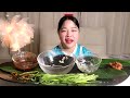 Sub] Chicken noodle soup/ Chicken rice soup/ with Green onion kimchi MUKBANG ASMR