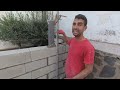 🔶Como hacer PARED o MURO de BLOQUES DE HORMIGON 🔶 CON PILARES OCULTOS