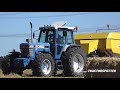 Baling straw | FORD 8210 & New Holland TM 150 + NH square balers | Wim de Groot Agriservice