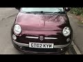 Black Rose Car Wrap Shown on a Fiat 500C