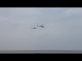 Military attack helicopter cobra viper Huey fly by jersey s