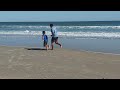 Dad and Lucas Racing On The Beach