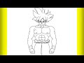 how to draw goku mui