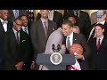 President Obama Welcomes the 2012 NBA Champion Miami Heat