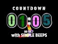 10 minute countdown bounce circle flip clock  with simple beeps timer alarm🔔