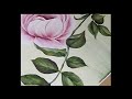 아크릴 페인팅 / 수채화기법 포크아트 장미 / rose painting with acrylics / rose painting on canvas