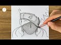 Easy anime drawing || How to draw Kakashi face || How to draw anime step by step