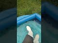 Walking around in a paddling pool in my new White Dunlop Wellies.