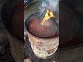 Making Cherry Lump Charcoal, Gasification Stage