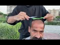 💈STREET BARBER HAIRCUT | SHORT HAIRCUT WITH SCISSORS FOR MEN