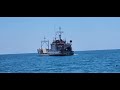 Semi-sunk barge near Ashdod that was part of the pantoon bridge built by the USA navy in Gaza.