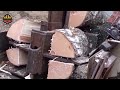 Dangerous Fastest Homemade Firewood Processing Machines Working, Incredible Wood Splitter Machines