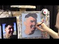 30 Minute Acrylic Portrait: Smiling Man with Dark Hair