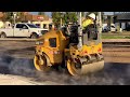 1 Hour Of Mega Machines Laying Asphalt For A New Intersection | 4K 60FPS ASMR