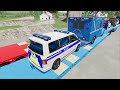 TRANSPORTING CARS, AMBULANCE, POLICE CARS, FIRE TRUCK, MONSTER TRUCK OF COLORS! WITH TRUCKS! - FS 22