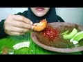 UWENAK | Makan pake menu udang & ikan goreng sambal bawang + lalapan #asmr #eatingsounds #spicyfoods