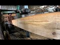 #amazing, splitting wood with a super sharp saw is very fast