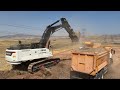 Hidromek Excavator Trucks Loading