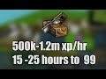 HOW TO GET A 99 IN RUNESCAPE IN 15 HOURS! (TOP 5 FASTEST)