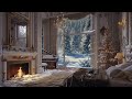 Calming Fireplace Crackling with Piano ASMR | Royal Bedroom Vibes | Tranquil Sleep