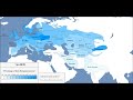 The history of spread of Indo-Europeans with the pertcentage of ancestry