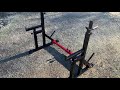 Adjustable Heavy Duty Squat Rack Stand & Weight Bench Support for Incline and Flat Bench Press