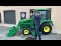 LOADED! Almost New John Deere 3039r Cab Tractor w/Factory Cab, 320r Loader, & AutoConnect Mower Deck