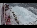 Cargo ship in storm at Kuril islands