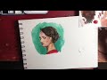 Phoebe Waller-Bridge in gouache