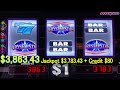 Slots Win ① Jackpot Handpays CRYSTAL STAR DELUXE SLOT Max Bet $45 YAAMAVA casino 赤富士スロット ダブルでジャックポット