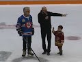 Chilliwack Chiefs Retro Night Mayor Ken Popove and 8 Year Old Christian Vertes - Feb 5/2022