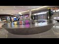 LaGuardia Airport water feature Terminal B | Terminal B colorful water show  in LaGuardia Airport.