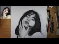 Realistic Portrait Drawing | LISA BLACKPINK | with Charcoal Pencil
