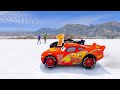 Russian Lightning McQueen Vs Police McQueen Vs Sheriff McQueen In GTA 5 Who Will Be The Winner?