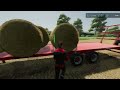 Feeding Cow/Calf, Baling Straw & Collecting Bales│Bally Spring│FS 22│Timelapse#5