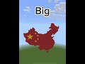Countries ranked by size #minecraft #minecraftmeme #recommended #shorts